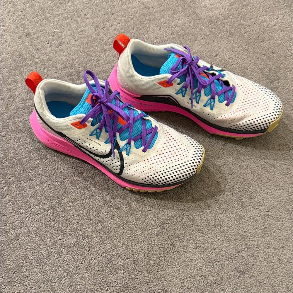 Nike Pegasus Trail - White, Blue, Pink, Purple and Red Sneakers